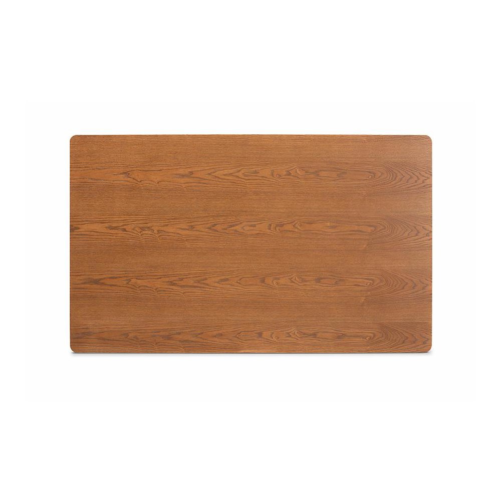 Sahar Mid-Century Modern Transitional Walnut Brown Finished Wood Dining Table. Picture 4