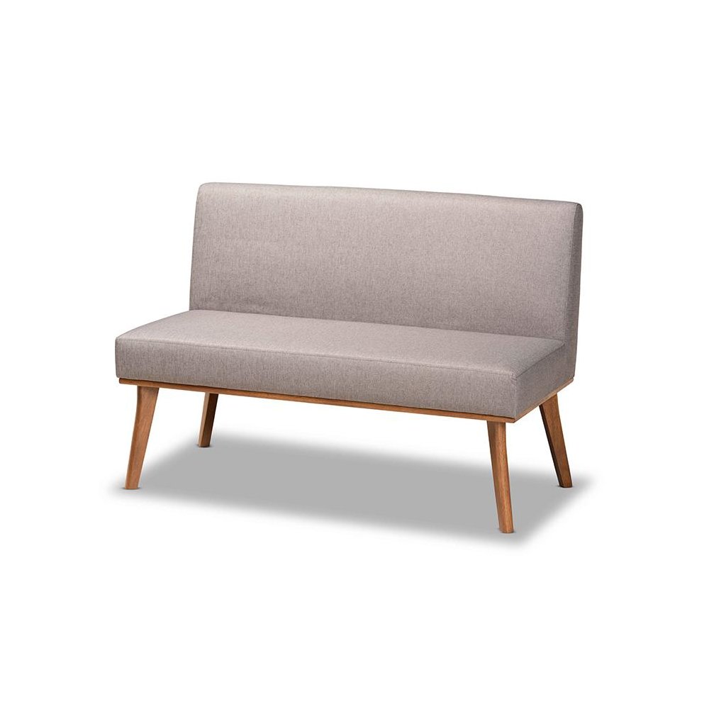 Walnut Brown Finished 2-Piece Wood Dining Nook Banquette Set. Picture 3