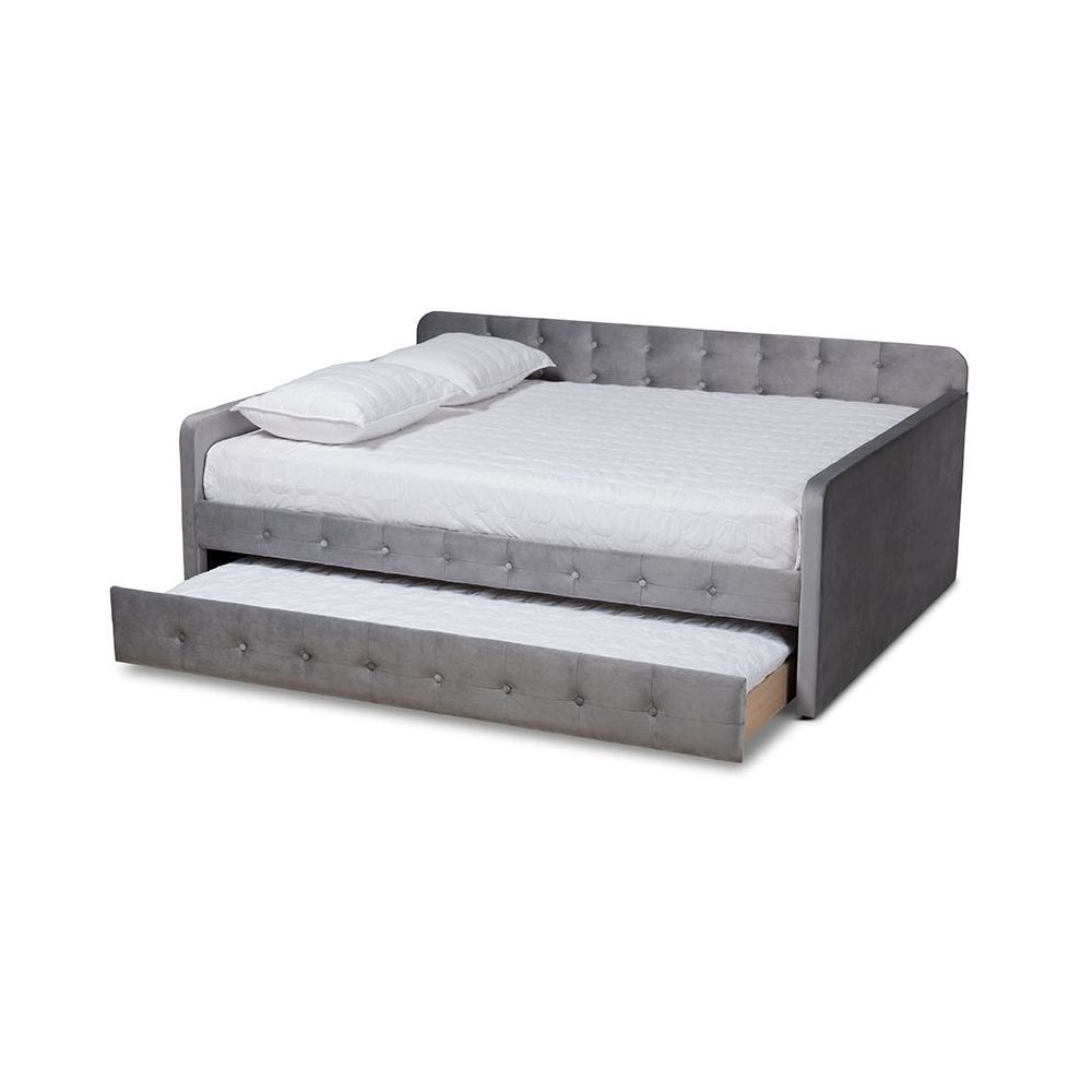 Button Tufted Full Size Daybed with Trundle. Picture 2