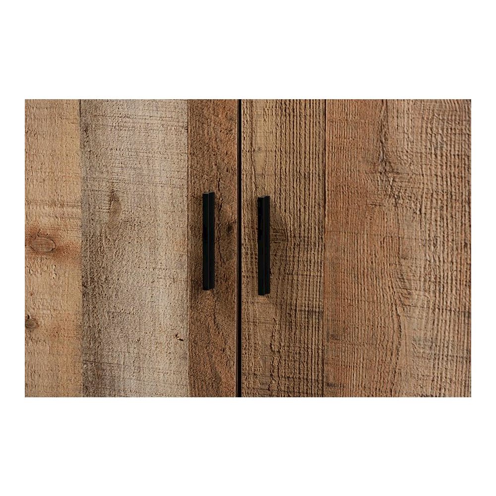 Farmhouse Rustic Finished Wood 4-Door Shoe Cabinet. Picture 5
