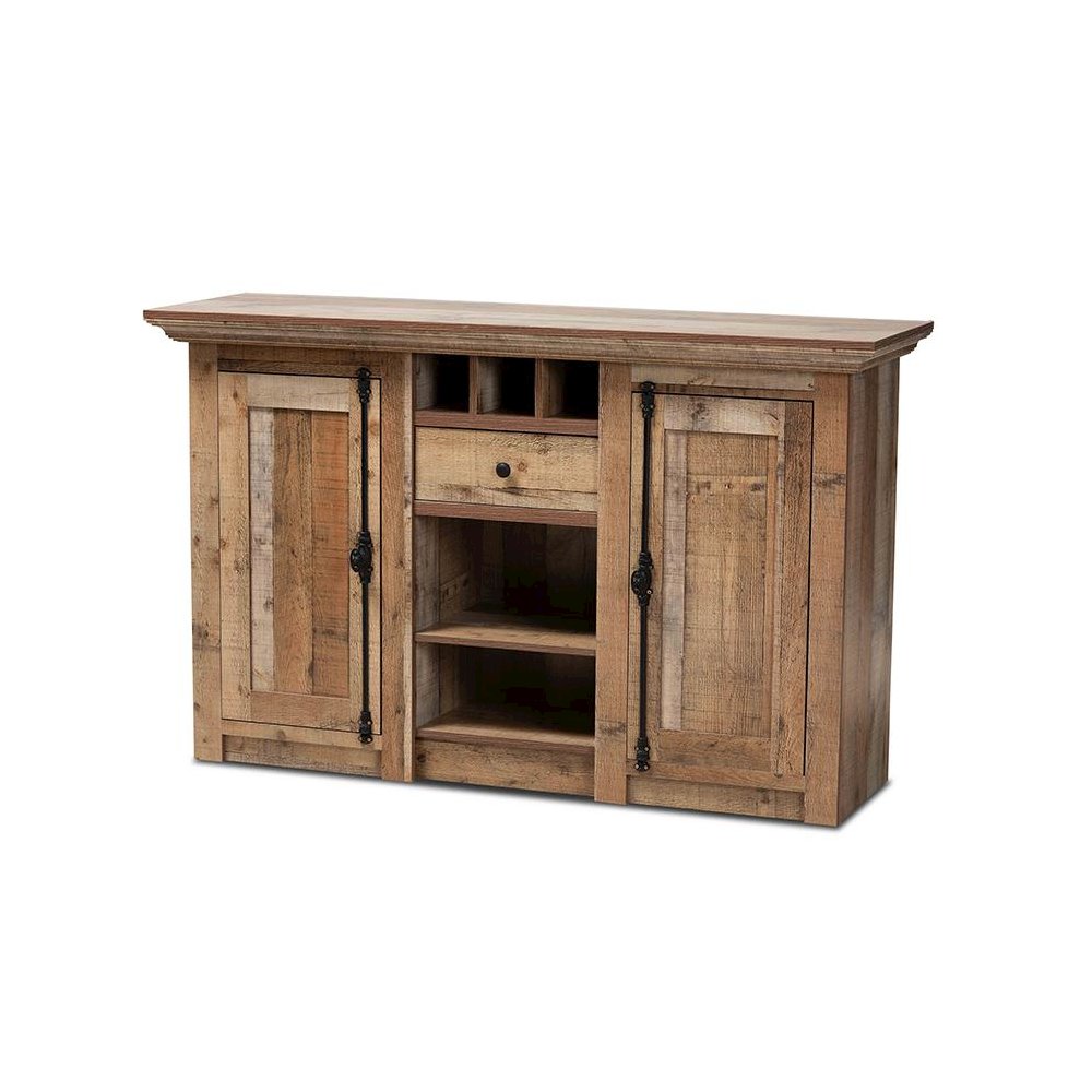 Farmhouse Rustic Finished Wood 2-Door Dining Room Sideboard Buffet. Picture 1