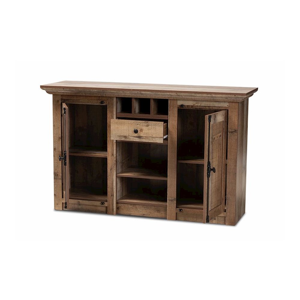 Farmhouse Rustic Finished Wood 2-Door Dining Room Sideboard Buffet. Picture 2