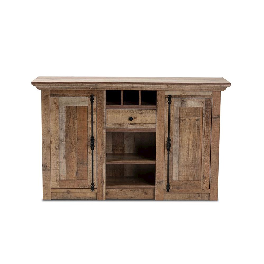 Farmhouse Rustic Finished Wood 2-Door Dining Room Sideboard Buffet. Picture 3