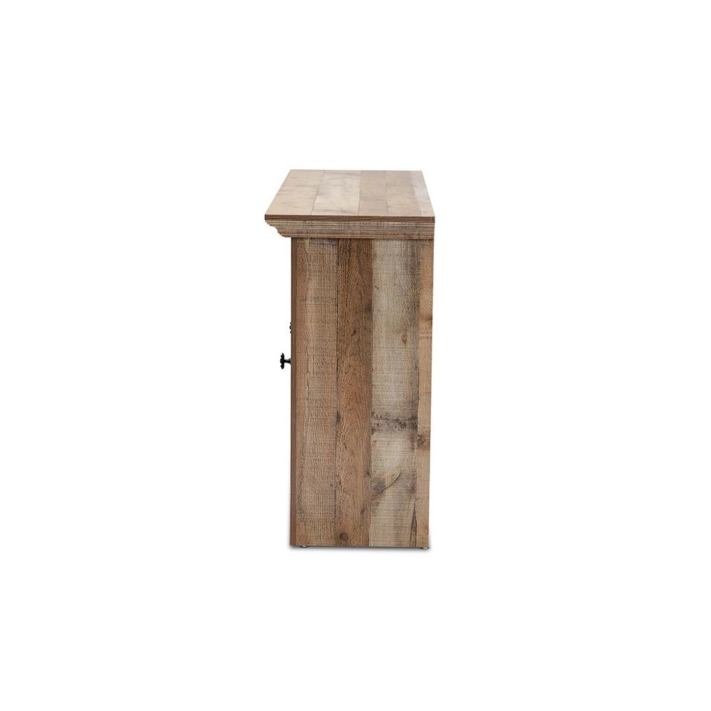 Farmhouse Rustic Finished Wood 2-Door Dining Room Sideboard Buffet. Picture 4