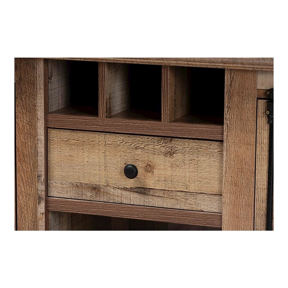 Farmhouse Rustic Finished Wood 2-Door Dining Room Sideboard Buffet. Picture 5