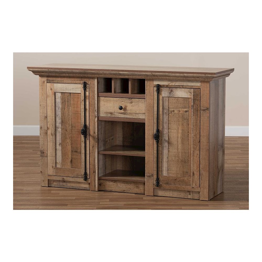 Farmhouse Rustic Finished Wood 2-Door Dining Room Sideboard Buffet. Picture 8