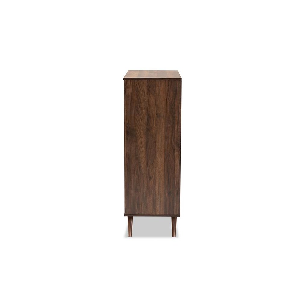 Two-Tone Grey and Walnut Finished Wood 5-Drawer Bedroom Chest. Picture 4