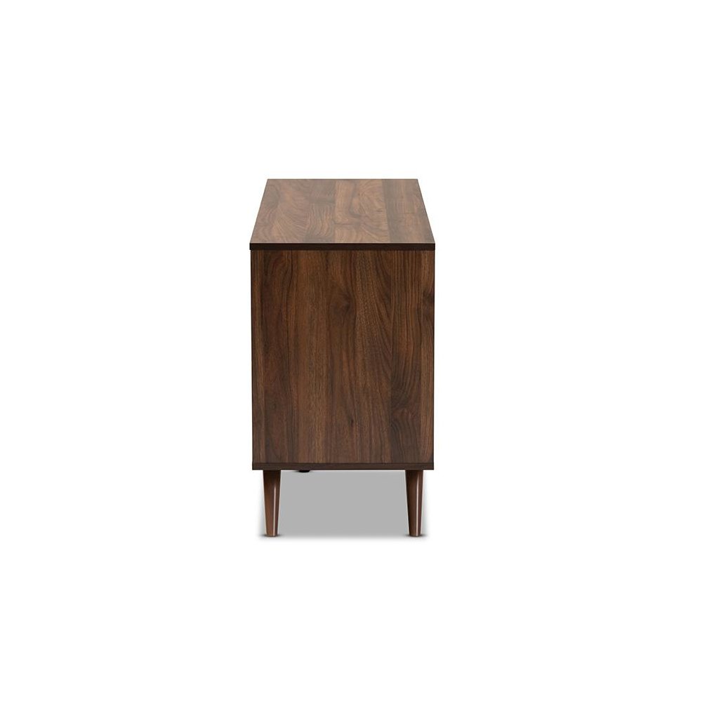 Two-Tone Grey and Walnut Finished Wood 6-Drawer Bedroom Dresser. Picture 4