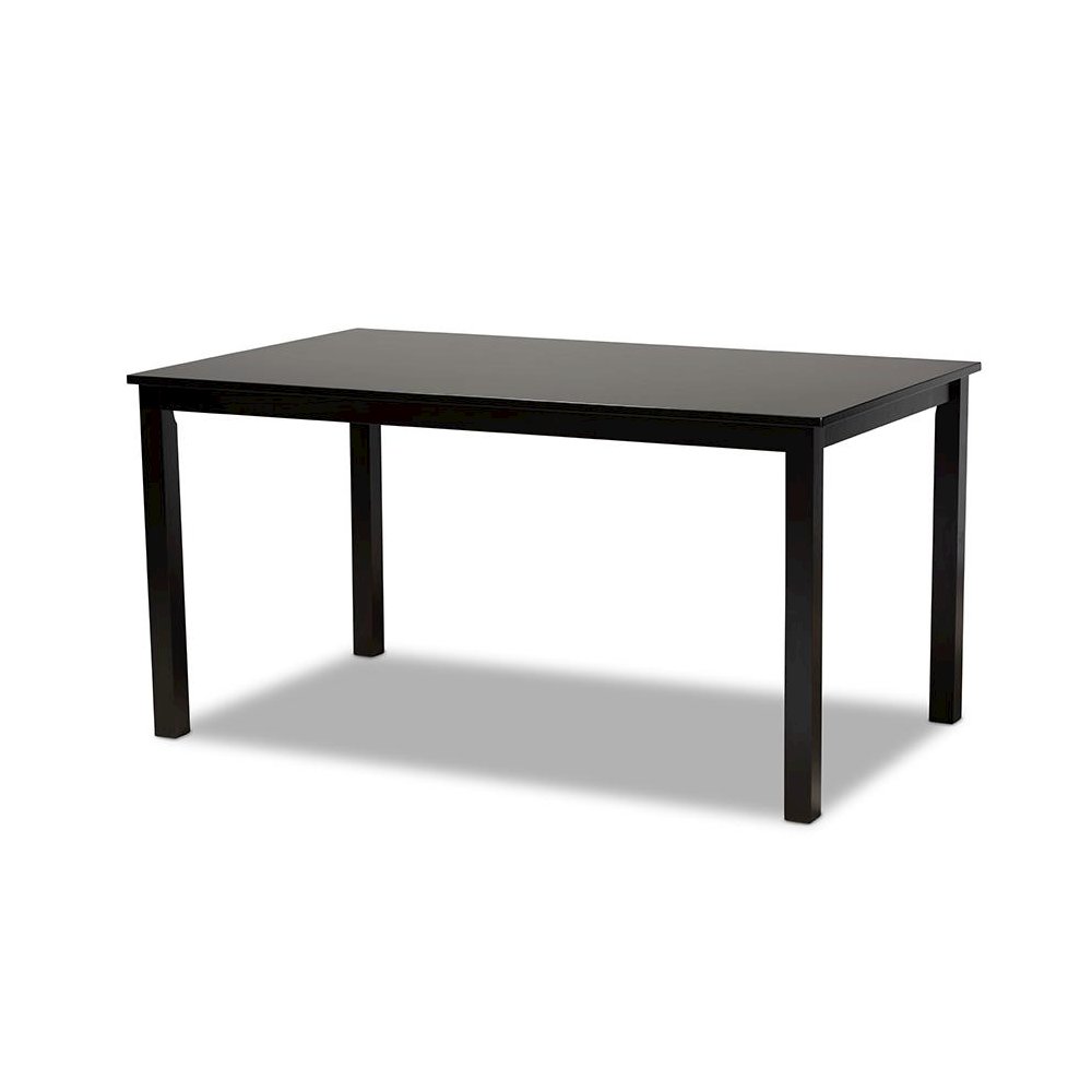 Grey Fabric Upholstered and Dark Brown Finished Wood 7-Piece Dining Set. Picture 3