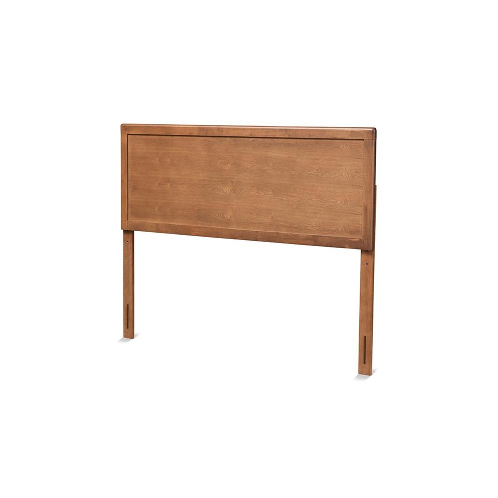 Transitional Ash Walnut Finished Wood Full Size Headboard. Picture 1