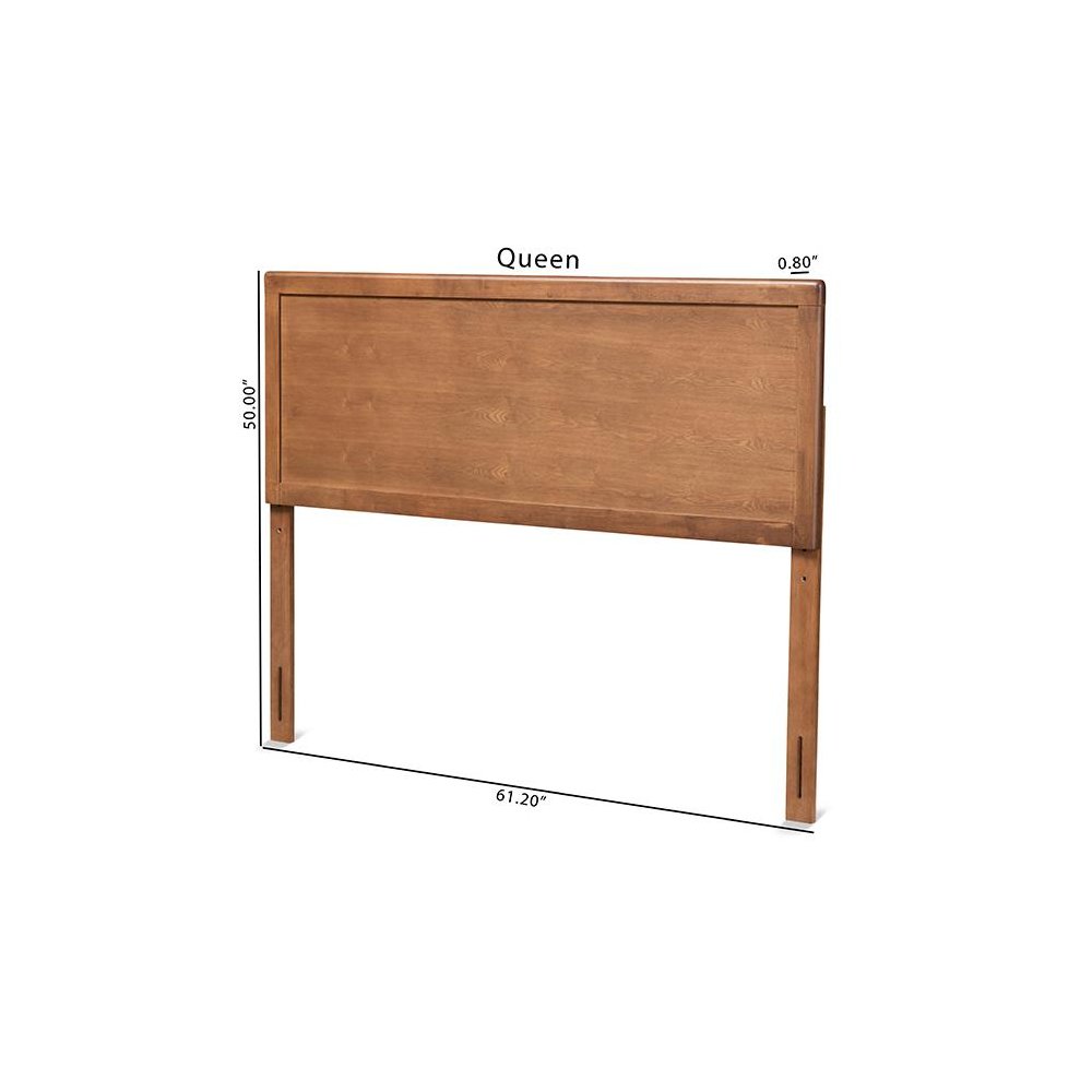Transitional Ash Walnut Finished Wood Full Size Headboard. Picture 6