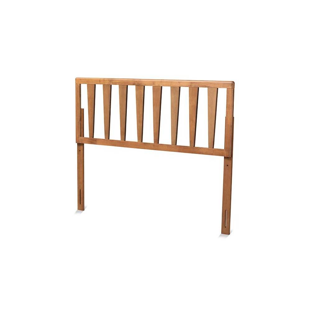 Duncan Modern and Contemporary Ash Walnut Finished Wood Full Size Headboard. Picture 1
