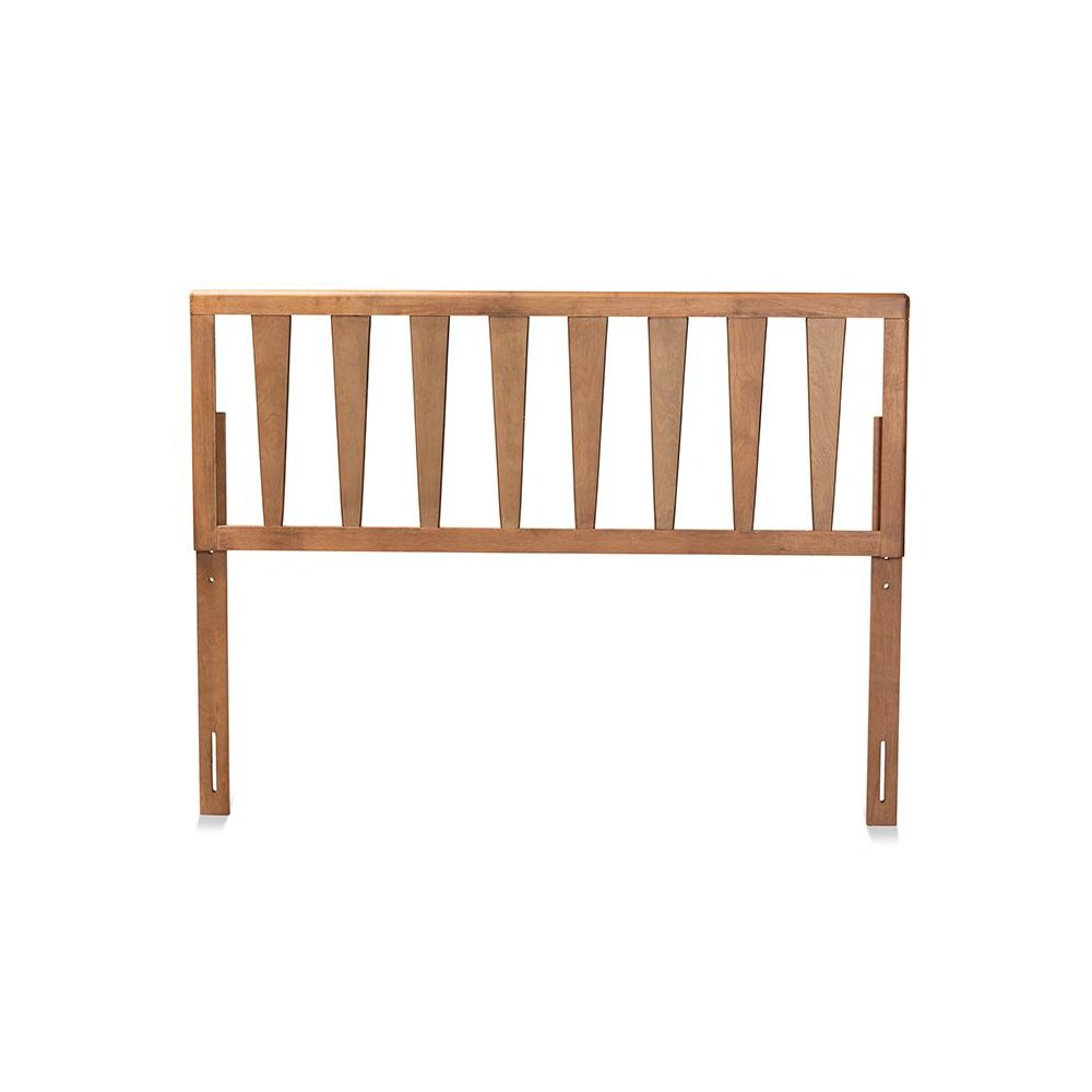 Duncan Modern and Contemporary Ash Walnut Finished Wood Full Size Headboard. Picture 2