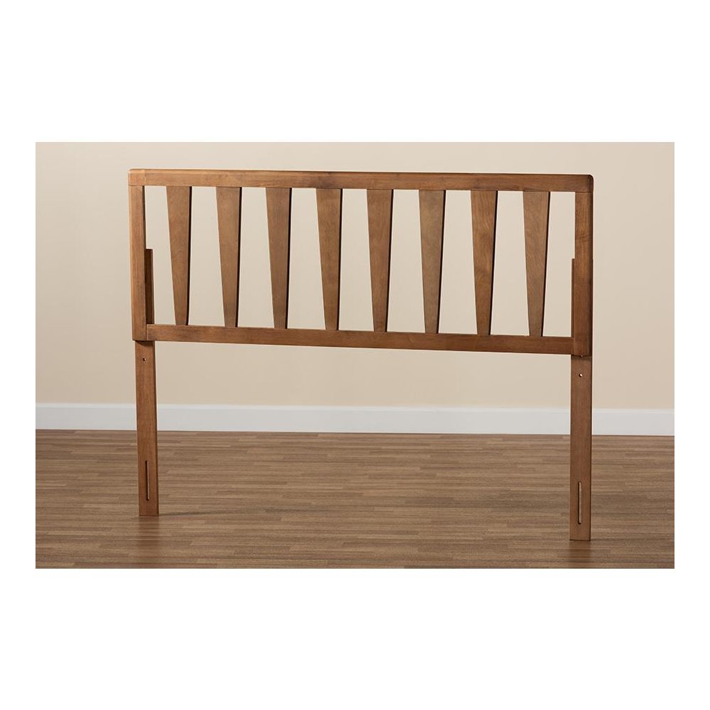 Duncan Modern and Contemporary Ash Walnut Finished Wood Full Size Headboard. Picture 4