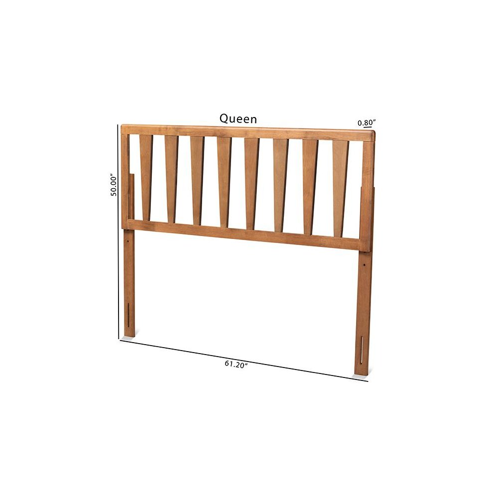 Duncan Modern and Contemporary Ash Walnut Finished Wood Full Size Headboard. Picture 6