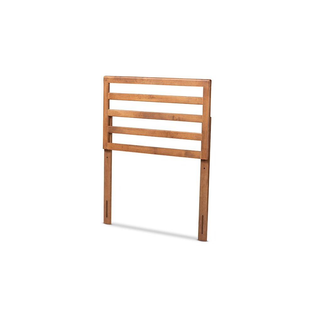 Akemi Modern and Contemporary Ash Walnut Finished Wood Twin Size Headboard. Picture 1