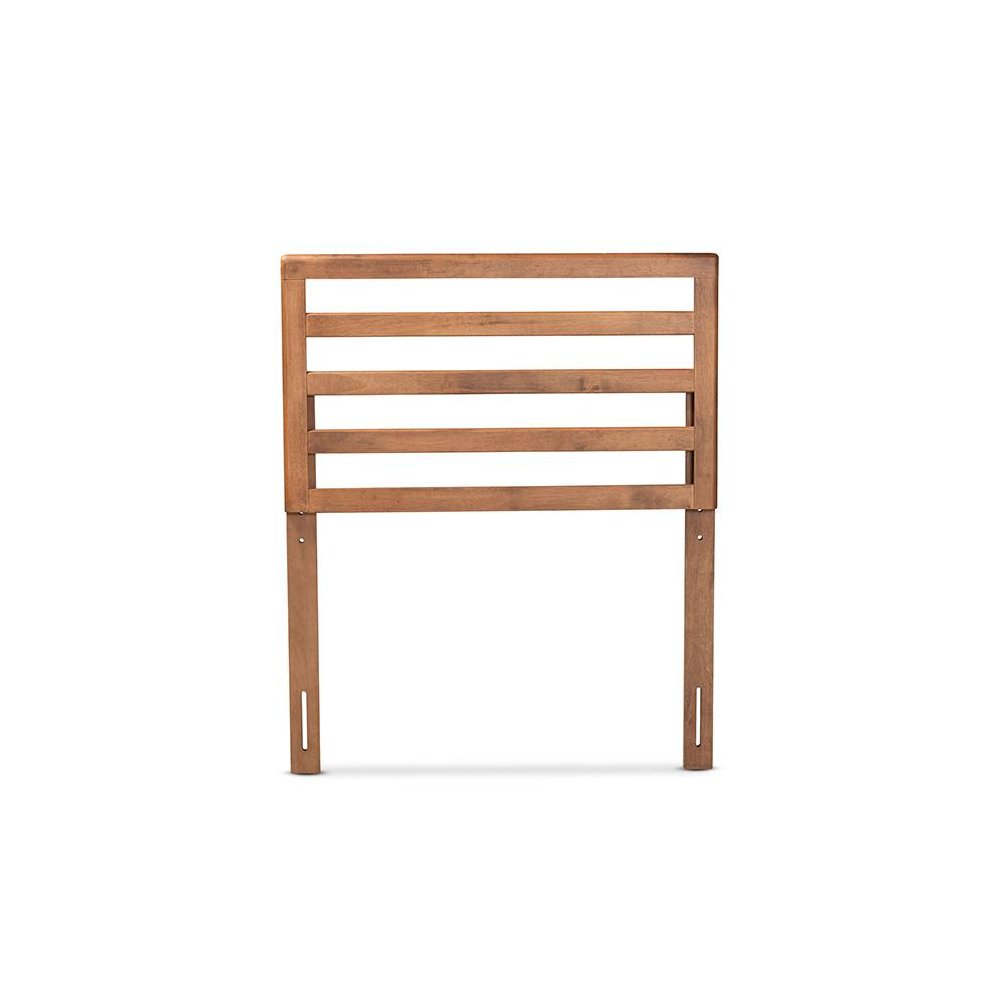 Akemi Modern and Contemporary Ash Walnut Finished Wood Twin Size Headboard. Picture 2