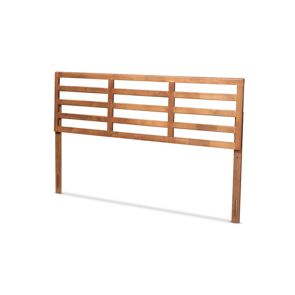 Akemi Modern and Contemporary Ash Walnut Finished Wood King Size Headboard. Picture 1