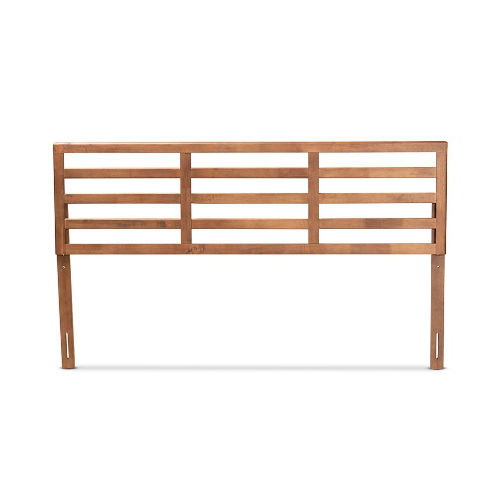 Akemi Modern and Contemporary Ash Walnut Finished Wood King Size Headboard. Picture 2
