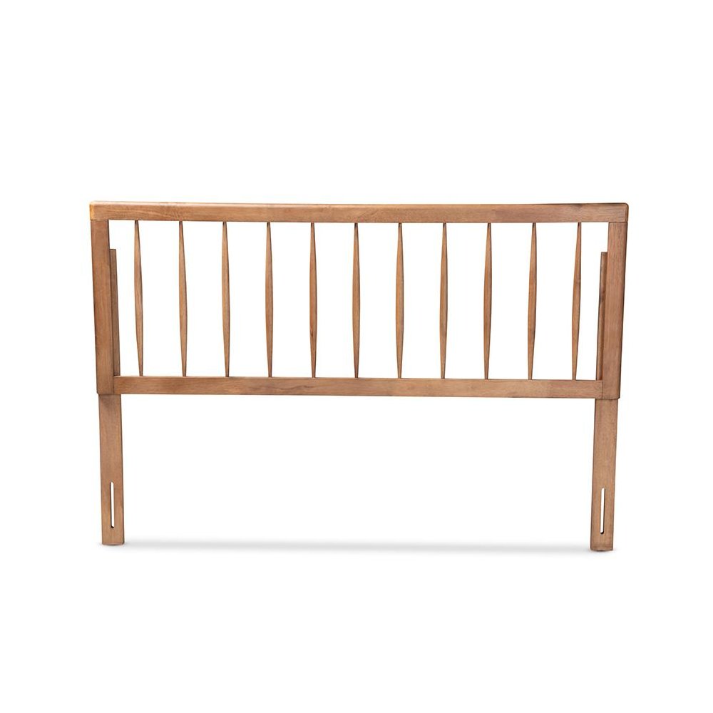 Valin Modern and Contemporary Ash Walnut Finished Wood Full Size Headboard. Picture 2