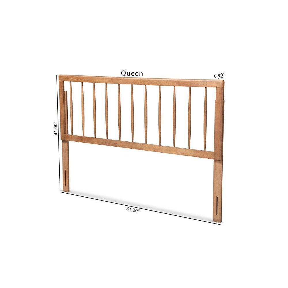 Valin Modern and Contemporary Ash Walnut Finished Wood Full Size Headboard. Picture 6