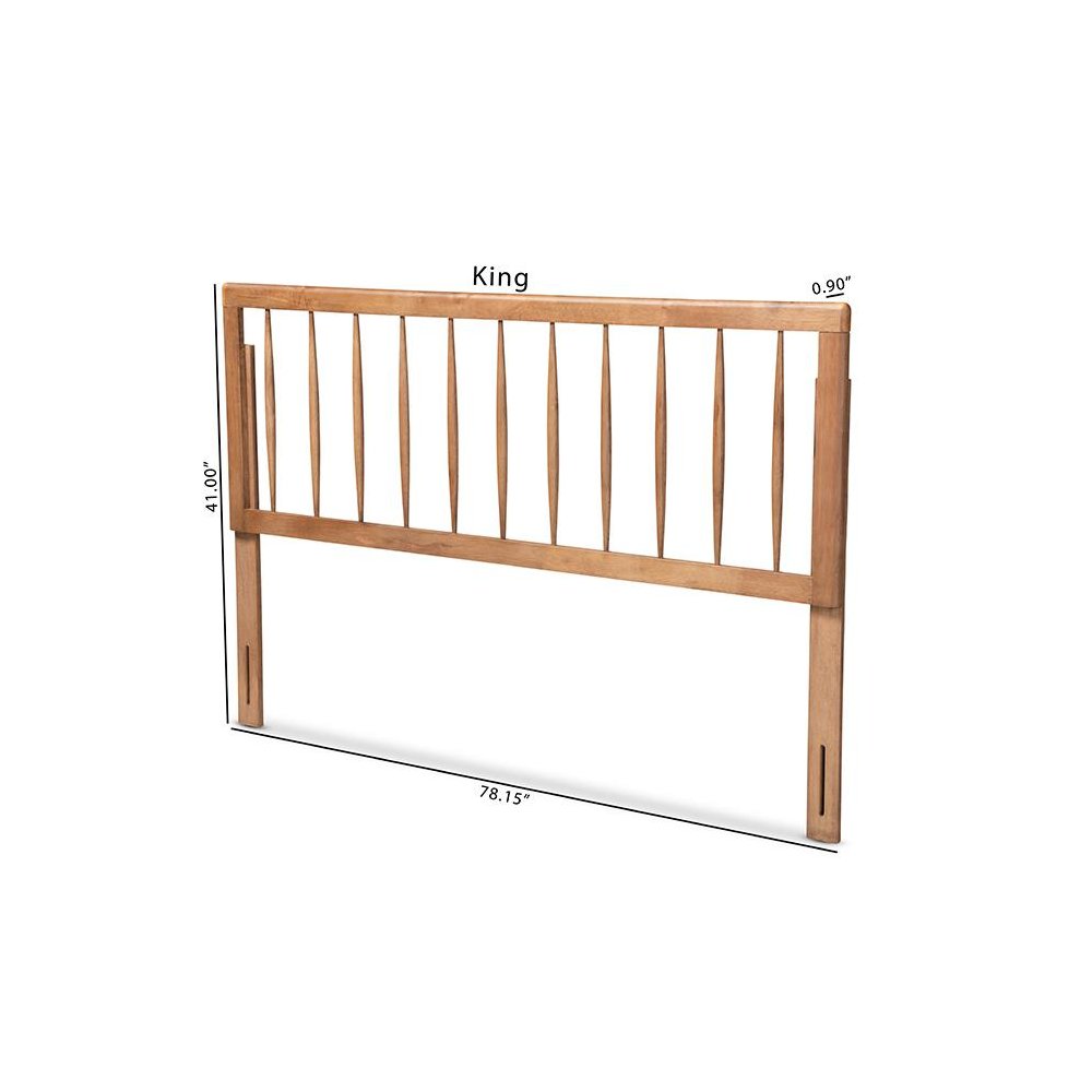 Valin Modern and Contemporary Ash Walnut Finished Wood Full Size Headboard. Picture 7
