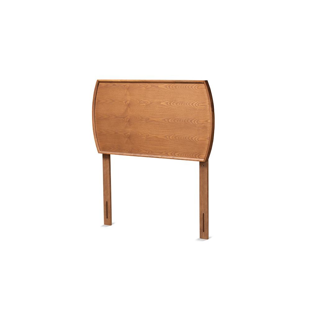 Laurien Mid-Century Modern Ash Walnut Finished Wood Twin Size Headboard. Picture 1