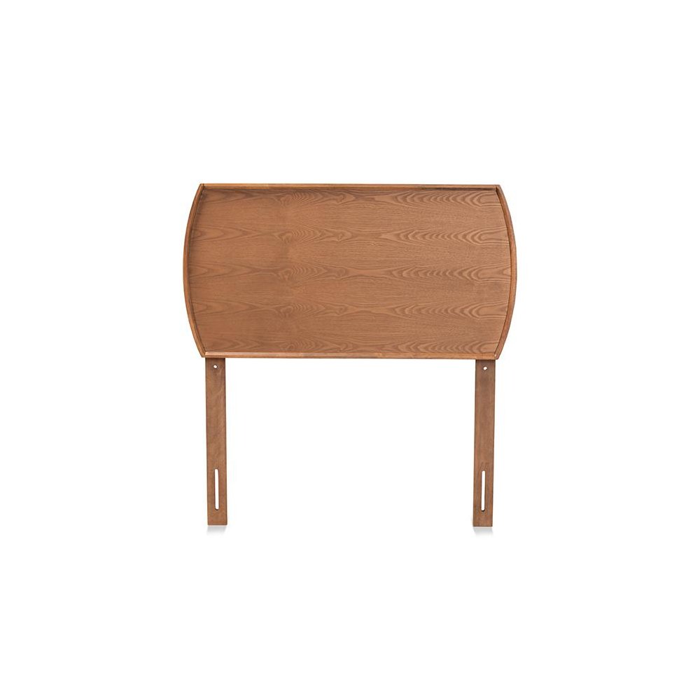 Laurien Mid-Century Modern Ash Walnut Finished Wood Twin Size Headboard. Picture 2