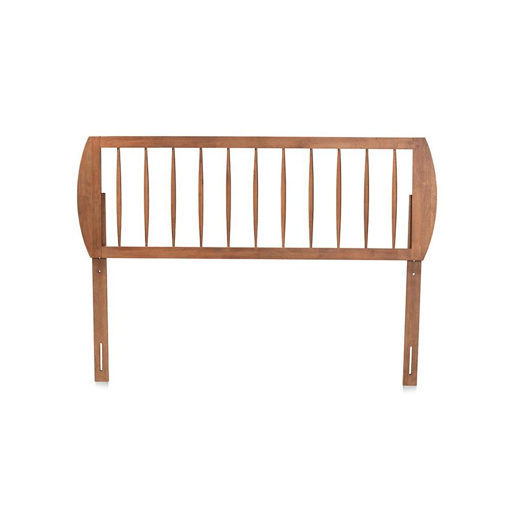 Transitional Ash Walnut Finished Wood Full Size Headboard. Picture 2