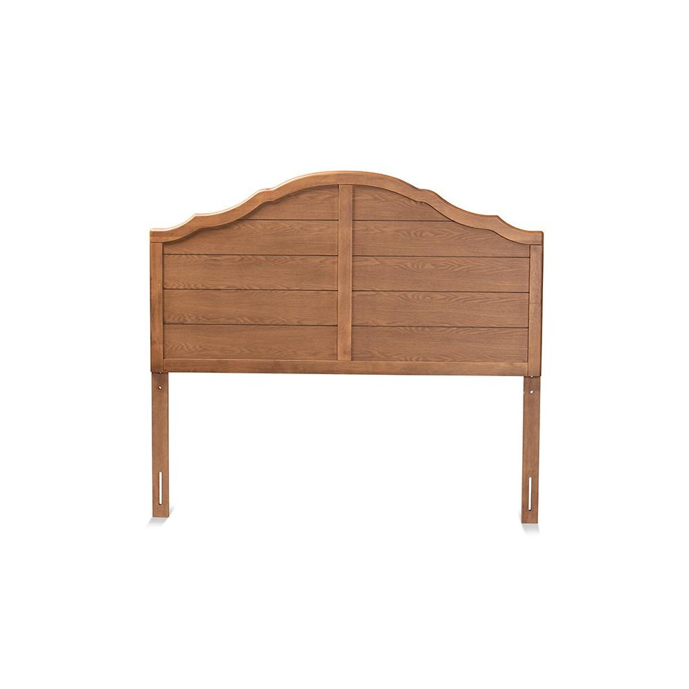 Clive Vintage Traditional Farmhouse Ash Walnut Finished Wood Full Size Headboard. Picture 2