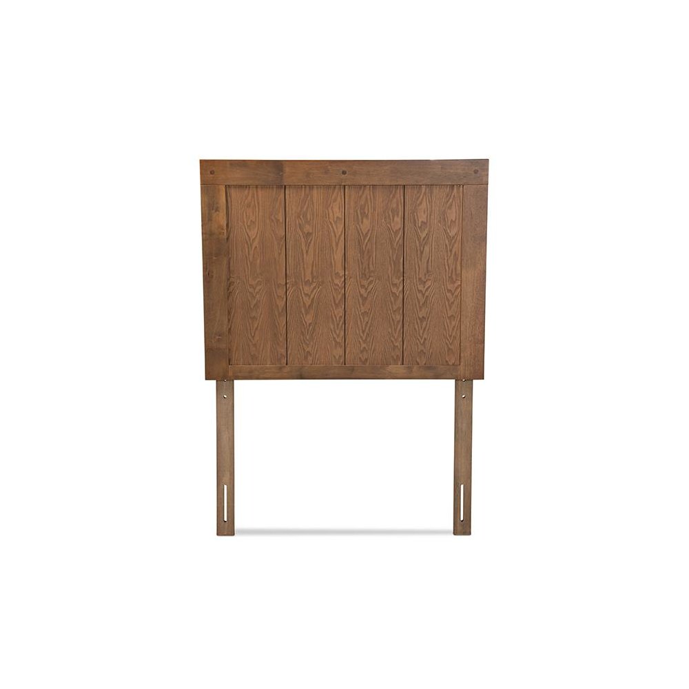 Transitional Ash Walnut Finished Wood Twin Size Headboard. Picture 2