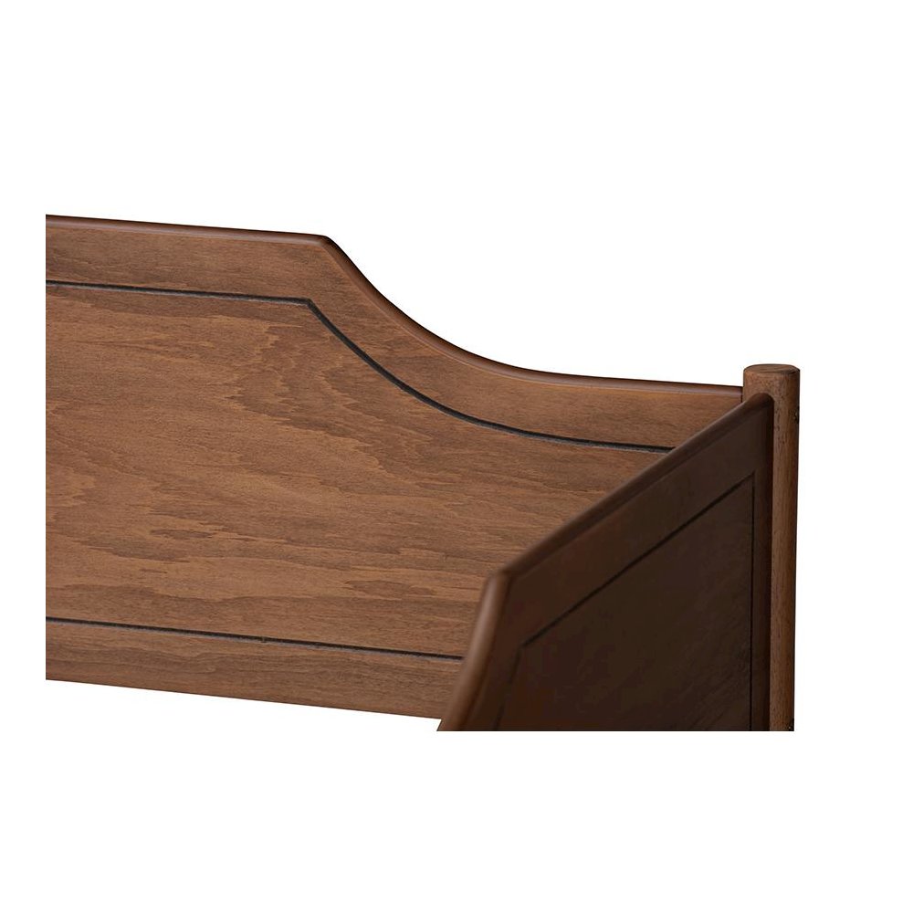 Farmhouse Walnut Brown Finished Wood Full Size Daybed with Roll-Out Trundle Bed. Picture 6