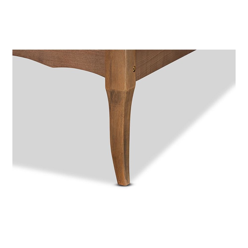 Inspired Ash Walnut Finished Wood Twin Size Platform Bed Frame. Picture 5
