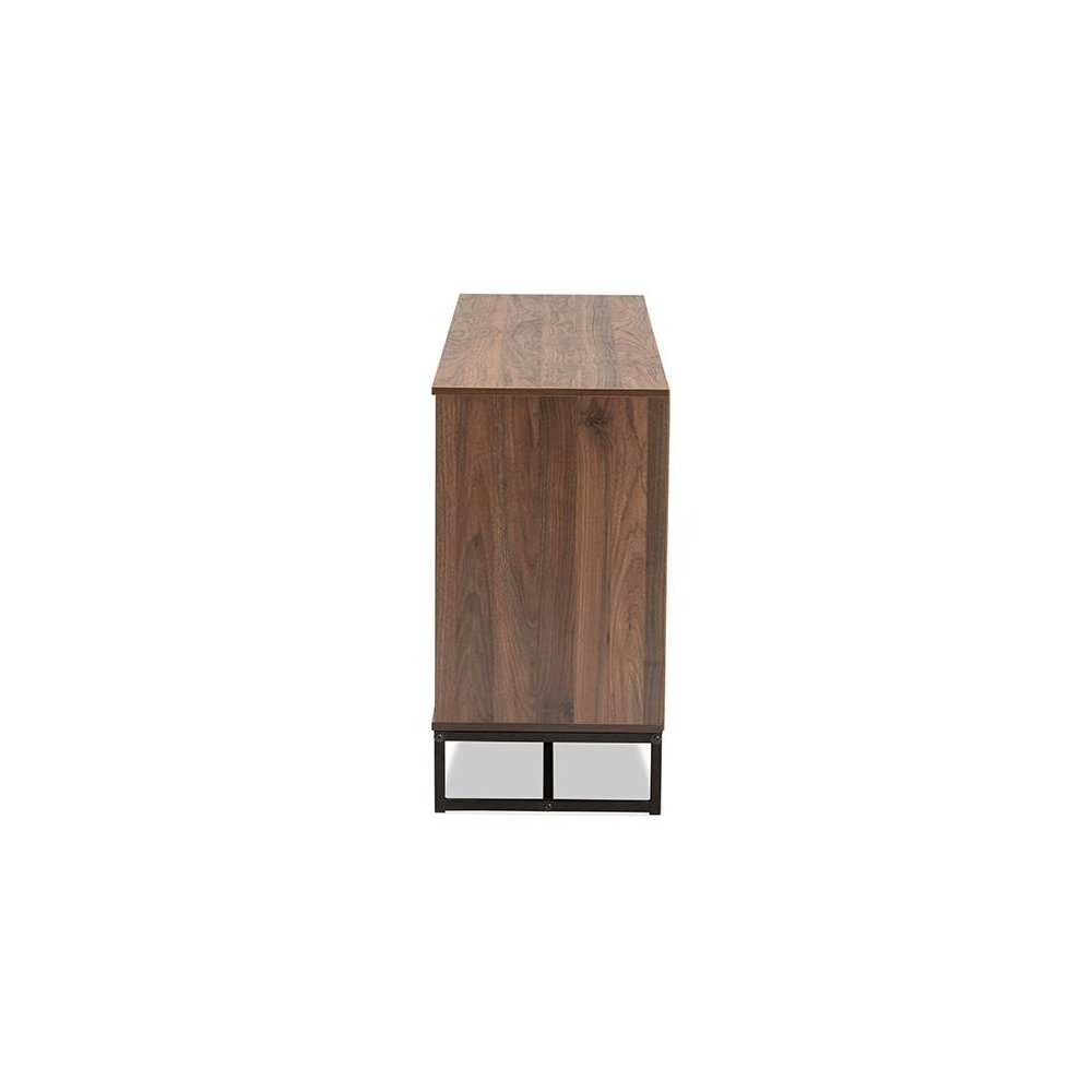Black Finished Metal 3-Door Dining Room Sideboard Buffet. Picture 4