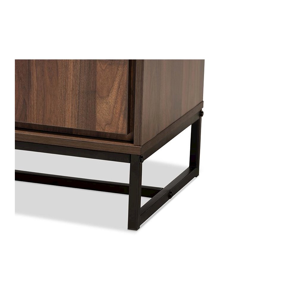 Black Finished Metal 3-Door Dining Room Sideboard Buffet. Picture 6