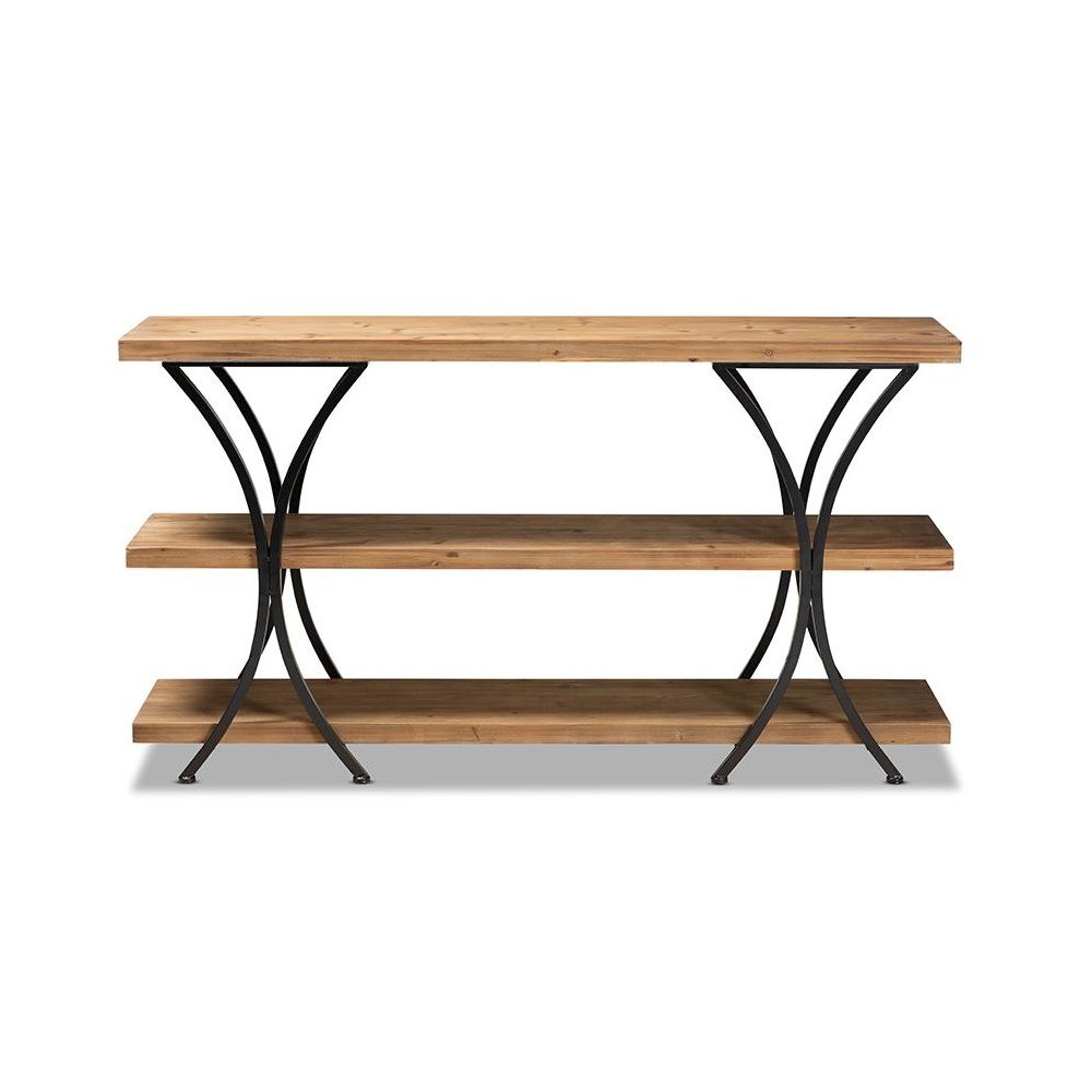 Black Finished Metal Console Table. Picture 2