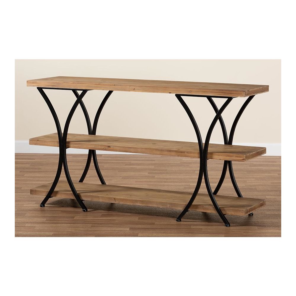 Black Finished Metal Console Table. Picture 6