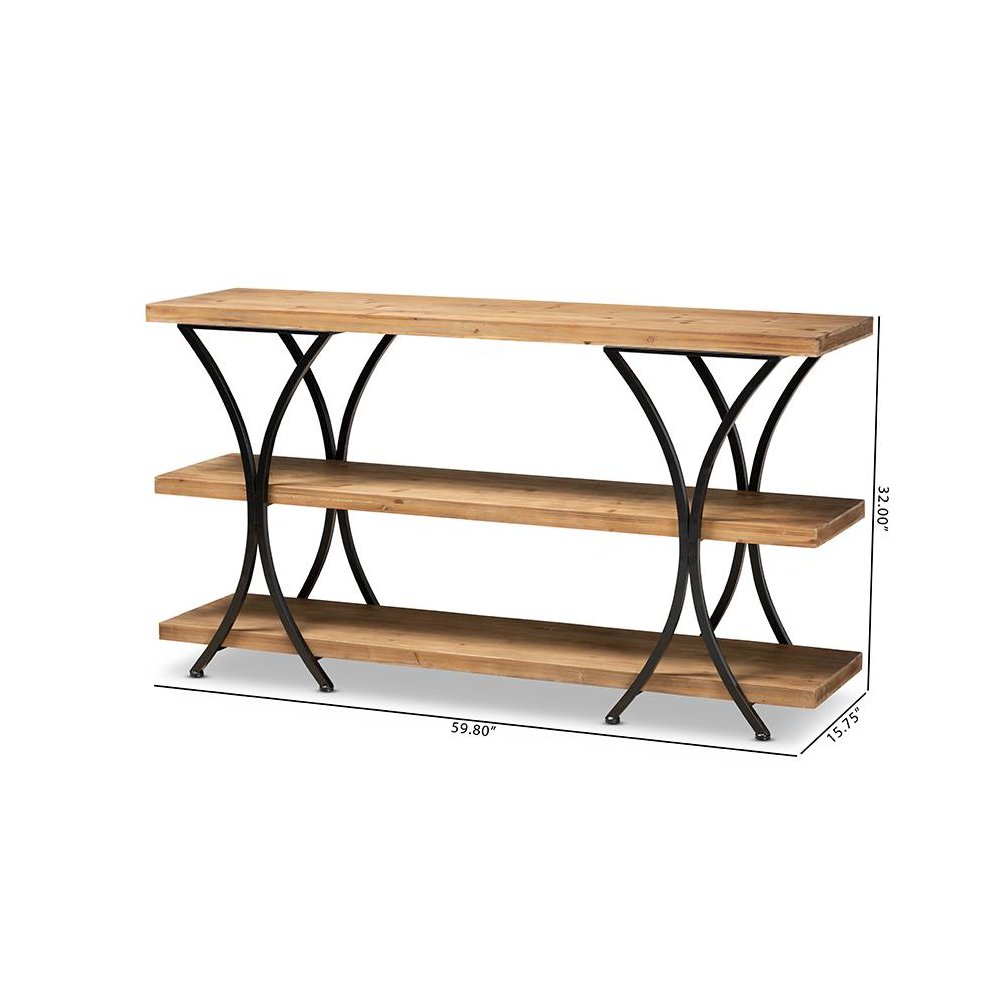 Black Finished Metal Console Table. Picture 7