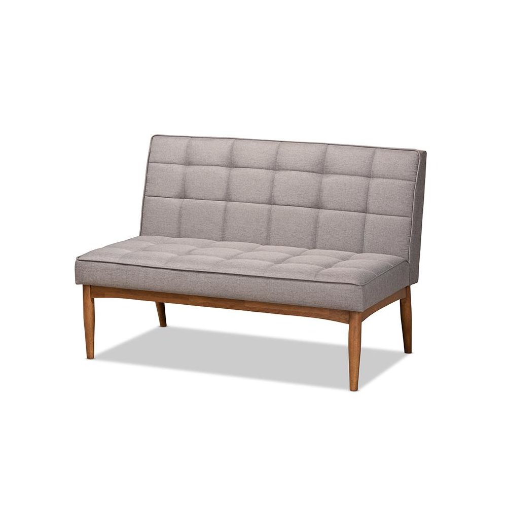 Walnut Brown Finished Wood 2-Piece Dining Nook Banquette Set. Picture 2