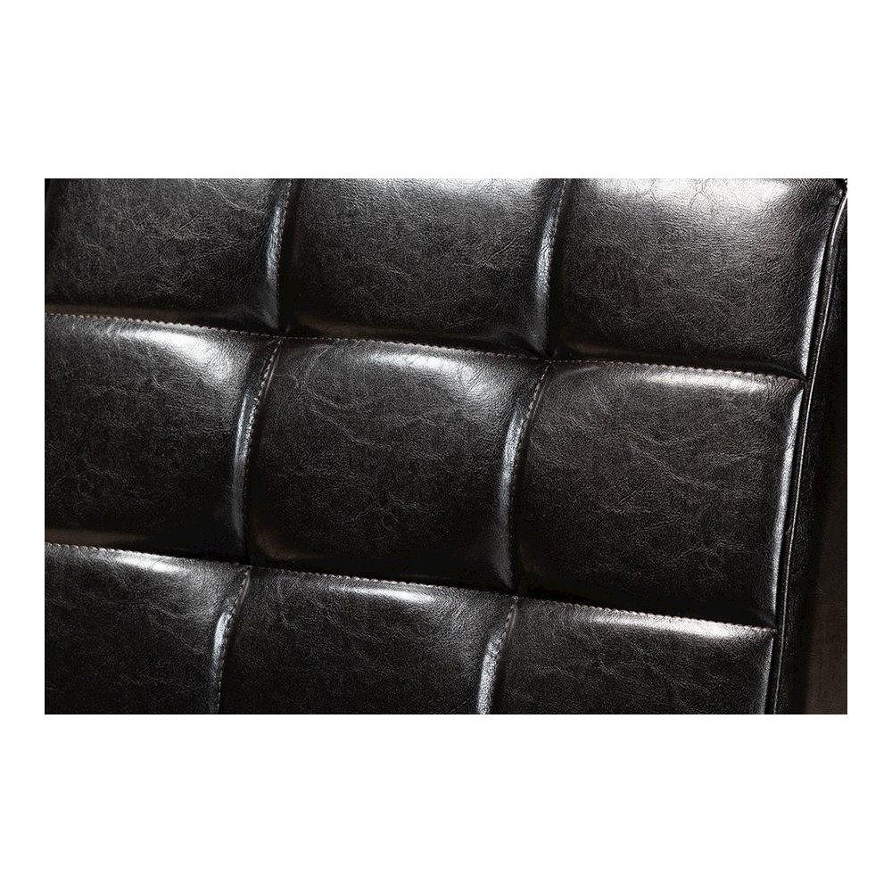Leather Upholstered Walnut Brown Finished Wood 2-Piece Dining Nook Banquette Set. Picture 4