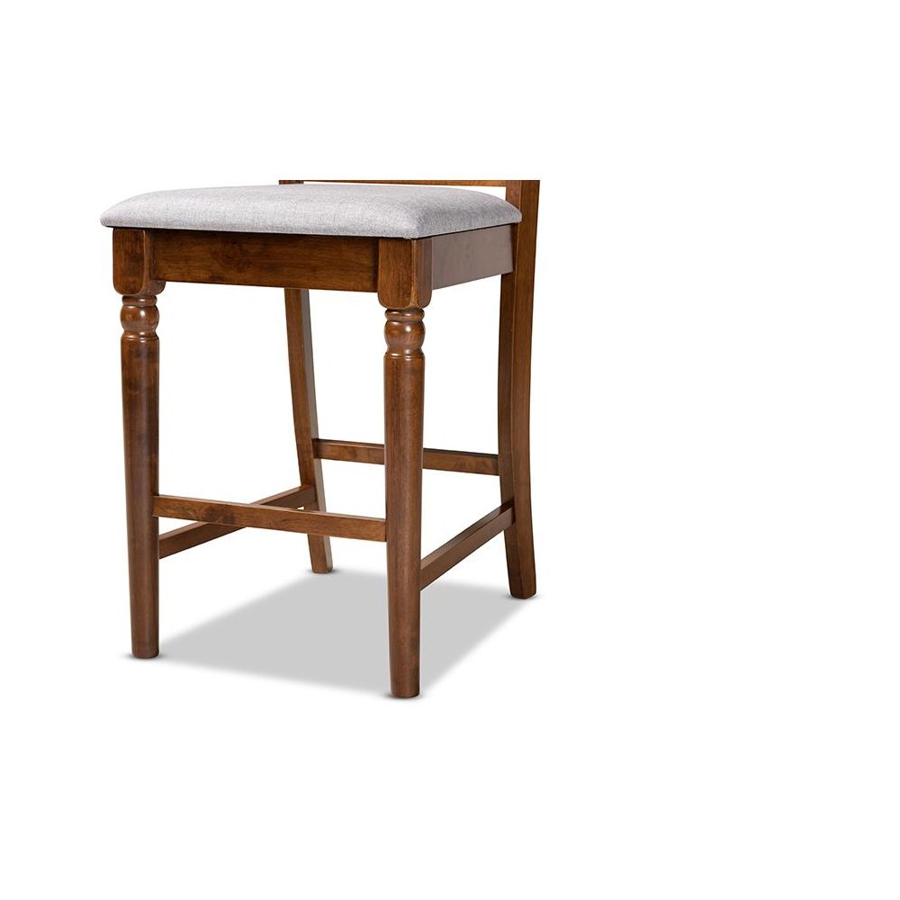 Walnut Brown Finished Wood 5-Piece Pub Set. Picture 6