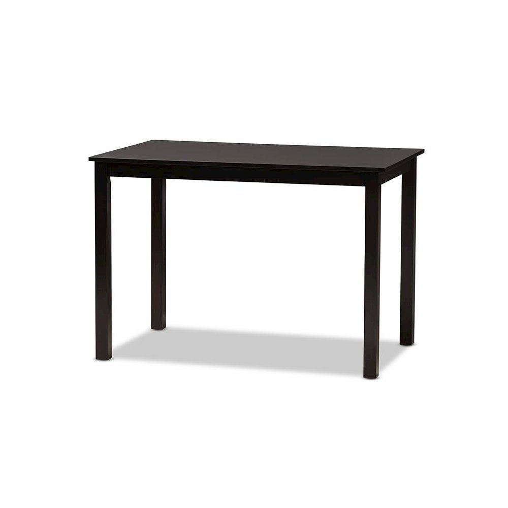 Transitional Dark Brown Finished Wood 5-Piece Dining Set. Picture 3
