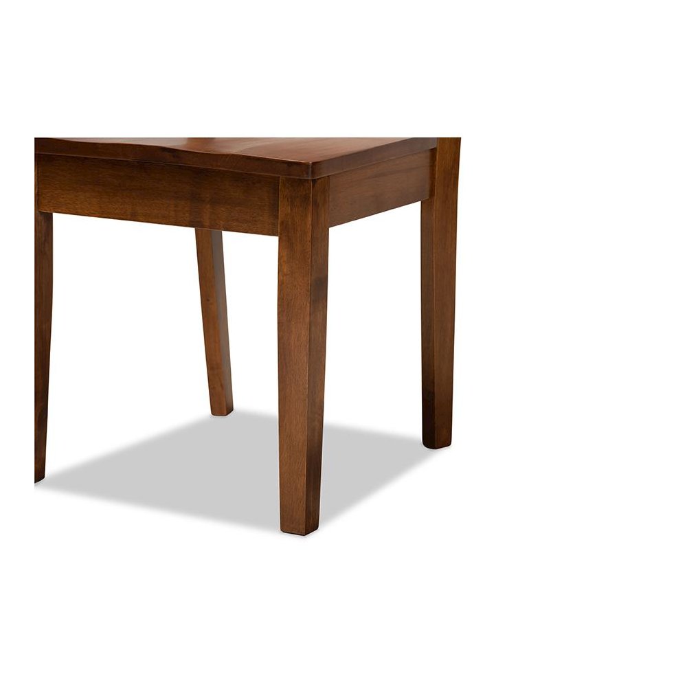 Transitional Walnut Brown Finished Wood 2-Piece Dining Chair Set. Picture 5