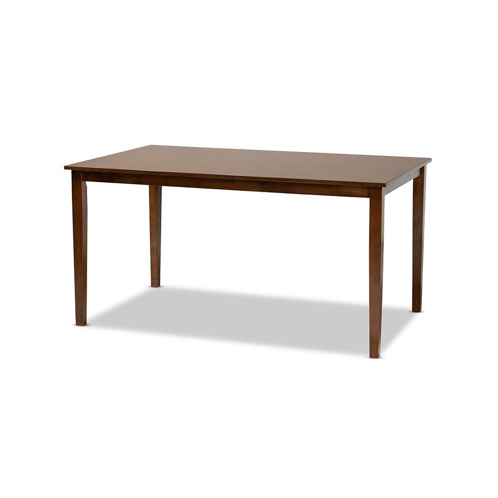 Grey Fabric Upholstered and Walnut Brown Finished Wood 7-Piece Dining Set. Picture 3