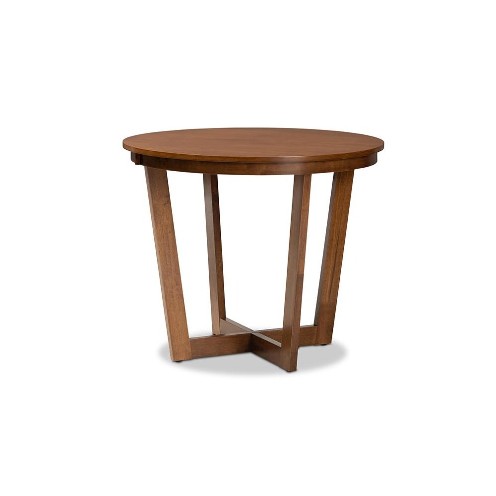 Brava Modern and Contemporary Walnut Brown Finished Wood 5-Piece Dining Set. Picture 3