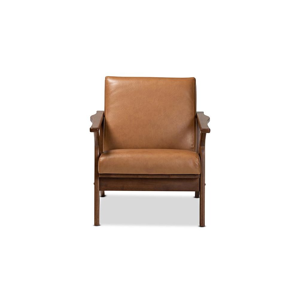 Leather Effect Lounge Chair. Picture 2