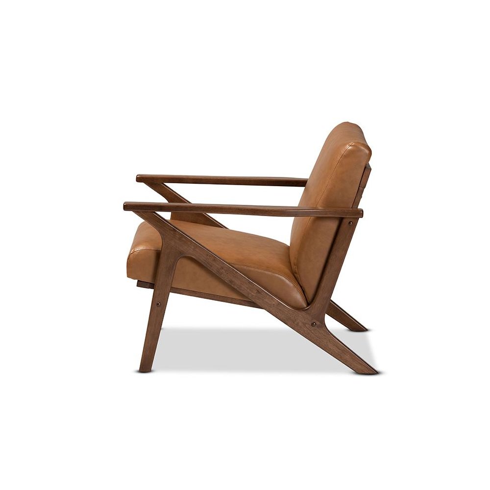 Leather Effect Lounge Chair. Picture 3