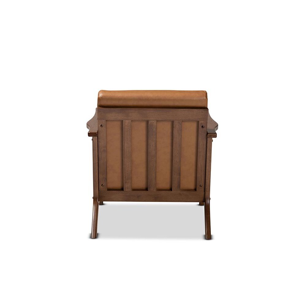 Leather Effect Lounge Chair. Picture 4