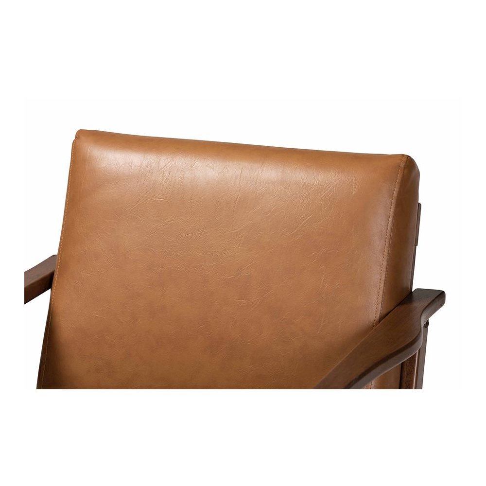 Leather Effect Lounge Chair. Picture 5