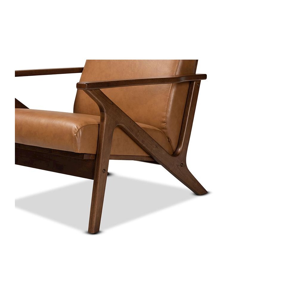 Leather Effect Lounge Chair. Picture 6